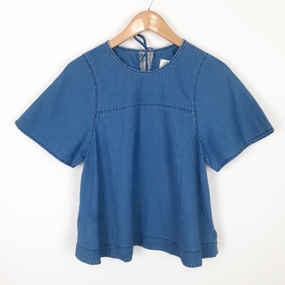 J. Crew Chambray Blouse Size XS - Picture 9 of 10